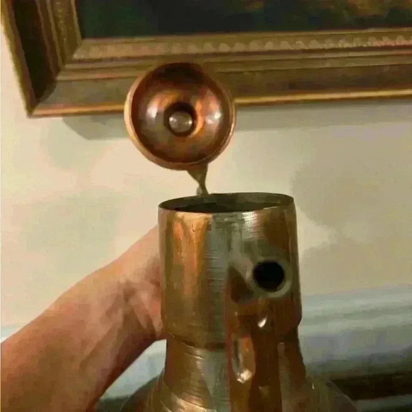 Persian brass copper tea or water Lidded kettle antique authentic - Picture 4 of 7